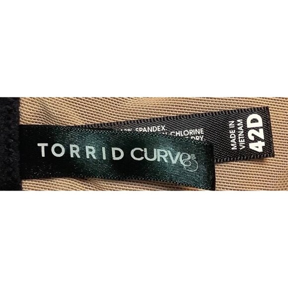 Torrid Curve Black Lace Full Coverage Balconette Bra 42D Light Lined Adjustable - Picture 5 of 7